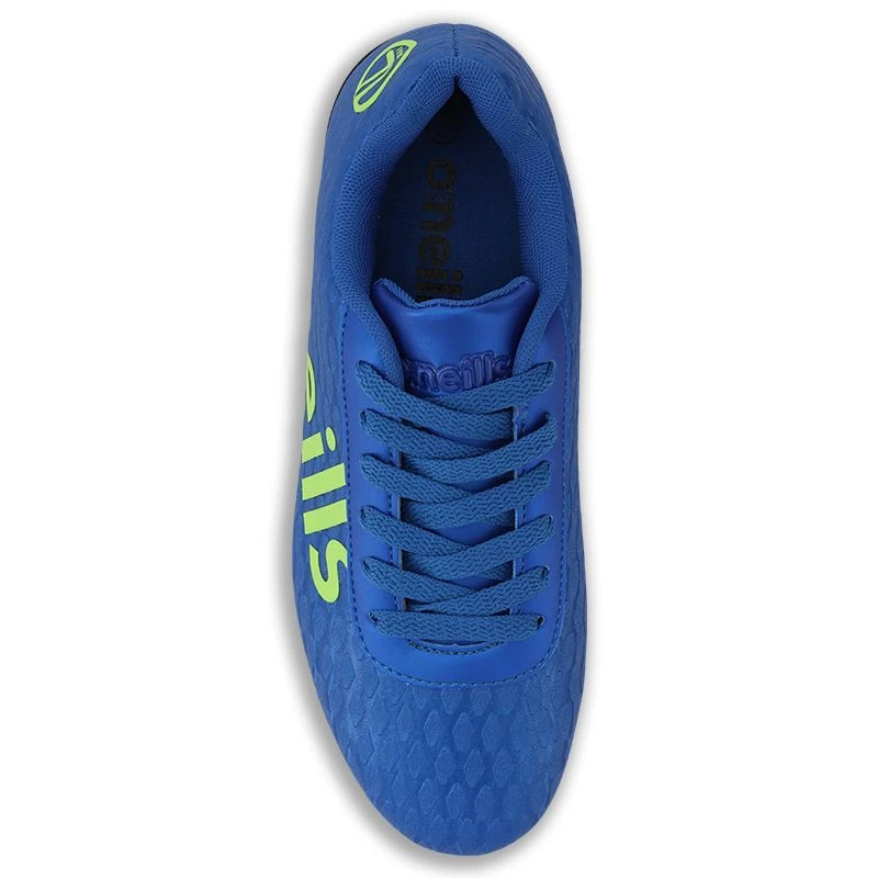 Mamba Firm Ground Laced Football Boots Youth Royal / Lime - Image 3