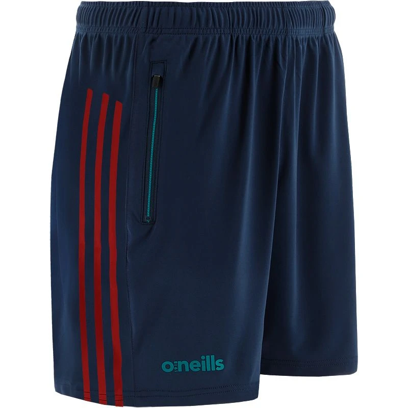 Mayo GAA Men's Dolmen Training Shorts Marine / Green / Red - Image 2