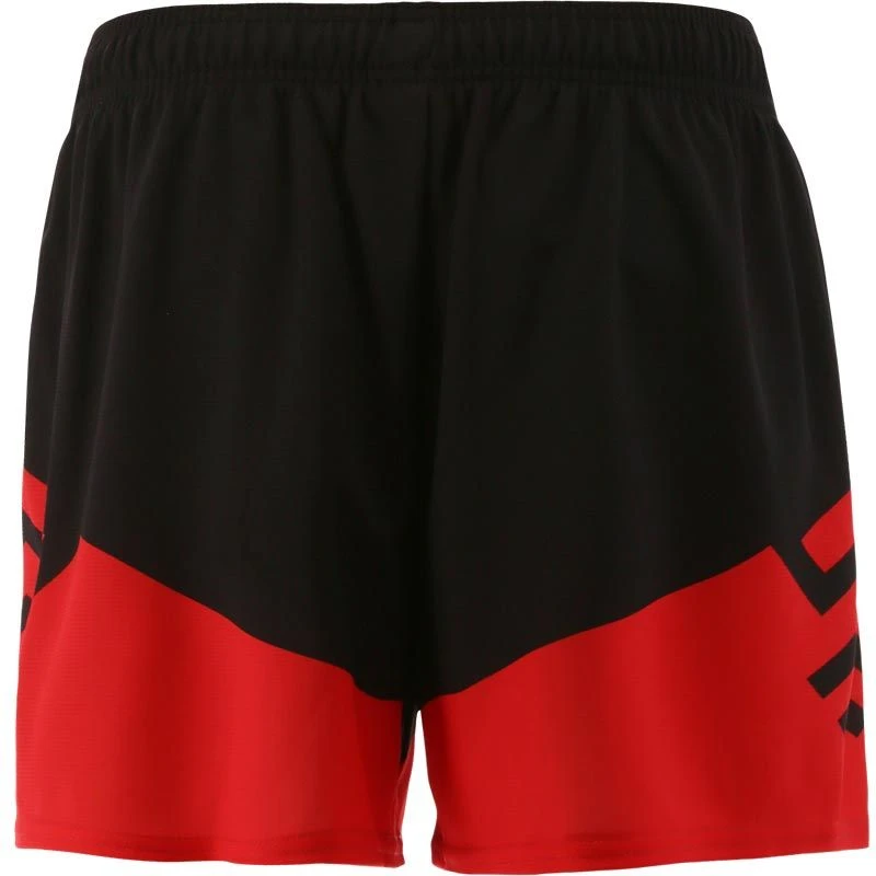 Mayo GAA Kids' Training Shorts Black / Red - Image 3