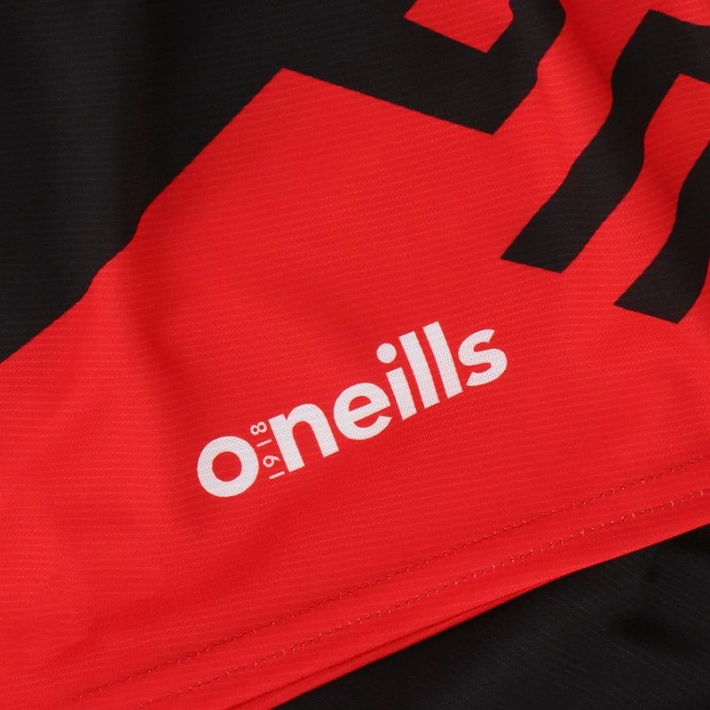 Mayo GAA Kids' Training Shorts Black / Red - Image 5