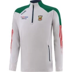 Mayo GAA Men's Nevada Brushed Half Zip Top Silver / Bottle / Red