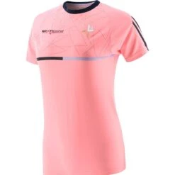 Louth GAA Women's Dolmen T-Shirt Pink / Marine / Purple