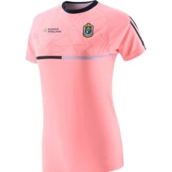 Roscommon GAA Women's Dolmen T-Shirt Pink / Marine / Purple