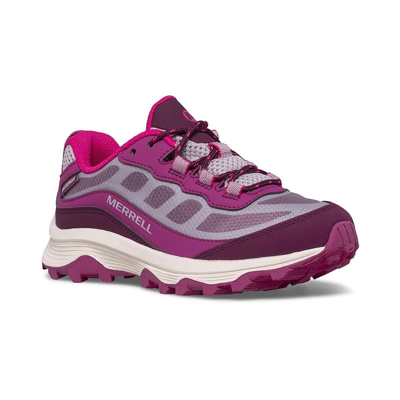 Merrell Kids' Moab Speed Low Waterproof GS Runners Grey / Berry - Image 3