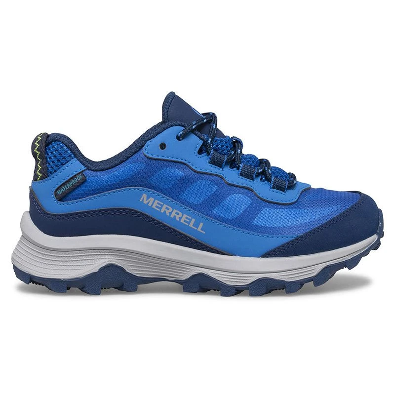 Merrell Kids' Moab Speed Low Waterproof GS Runners Blue