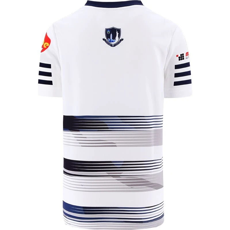 Monaghan GAA Kids' Short Sleeve Training Top White / Marine - Image 2
