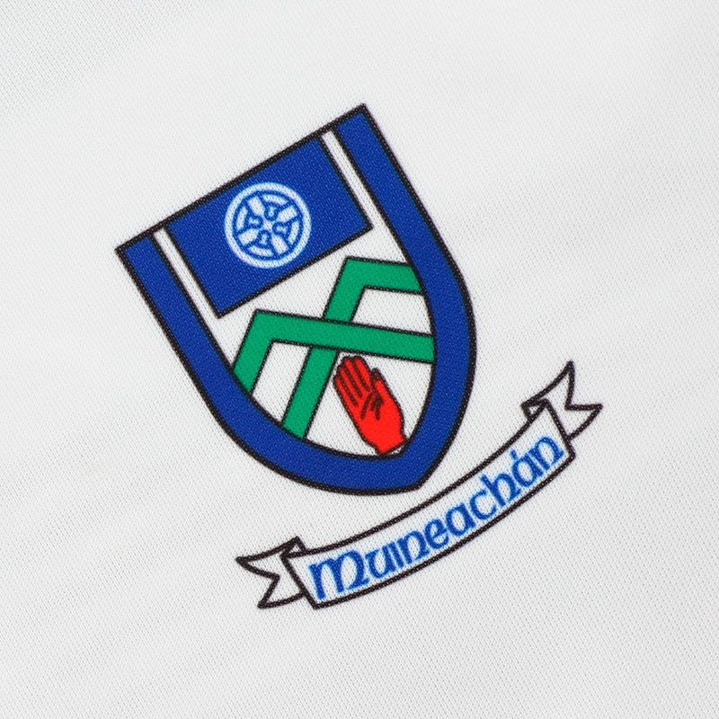 Monaghan GAA Kids' Short Sleeve Training Top White / Marine - Image 4