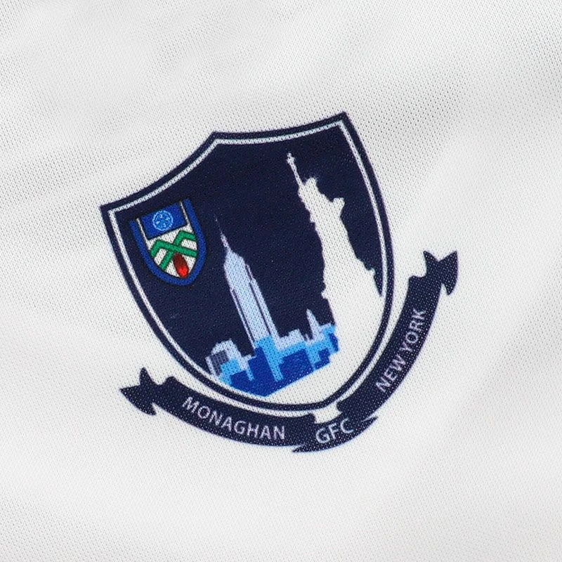 Monaghan GAA Kids' Short Sleeve Training Top White / Marine - Image 5