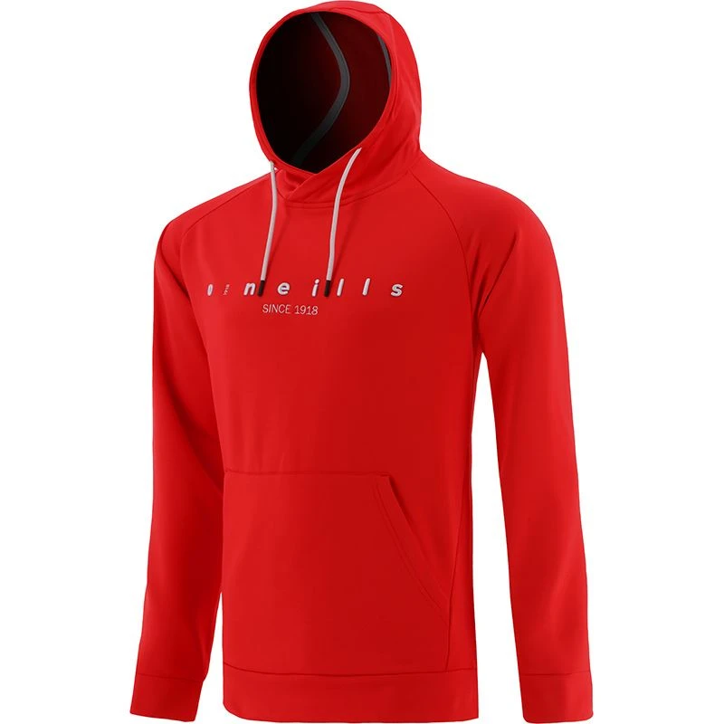 Men's Nathan Technical Fleece Overhead Hoodie Red / Silver - Image 2