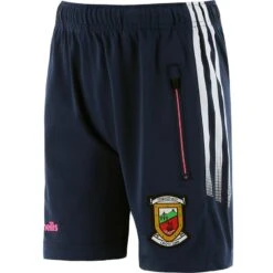 Mayo GAA Kids' Nevada Training Shorts Marine / White / Pink