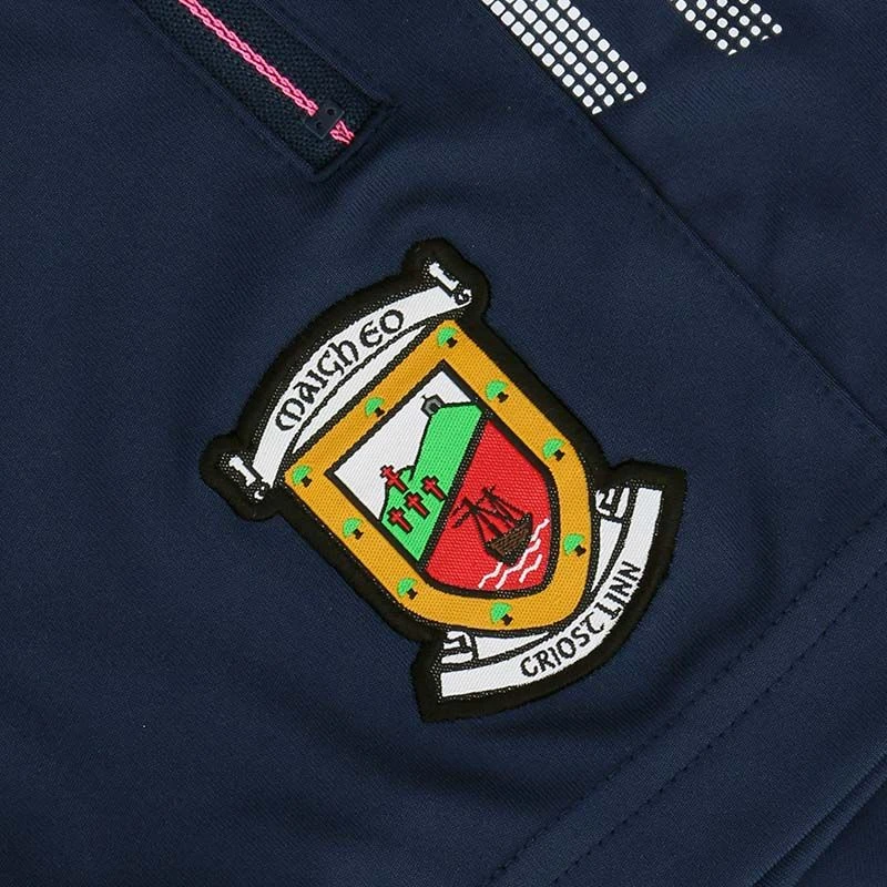 Mayo GAA Kids' Nevada Training Shorts Marine / White / Pink - Image 4