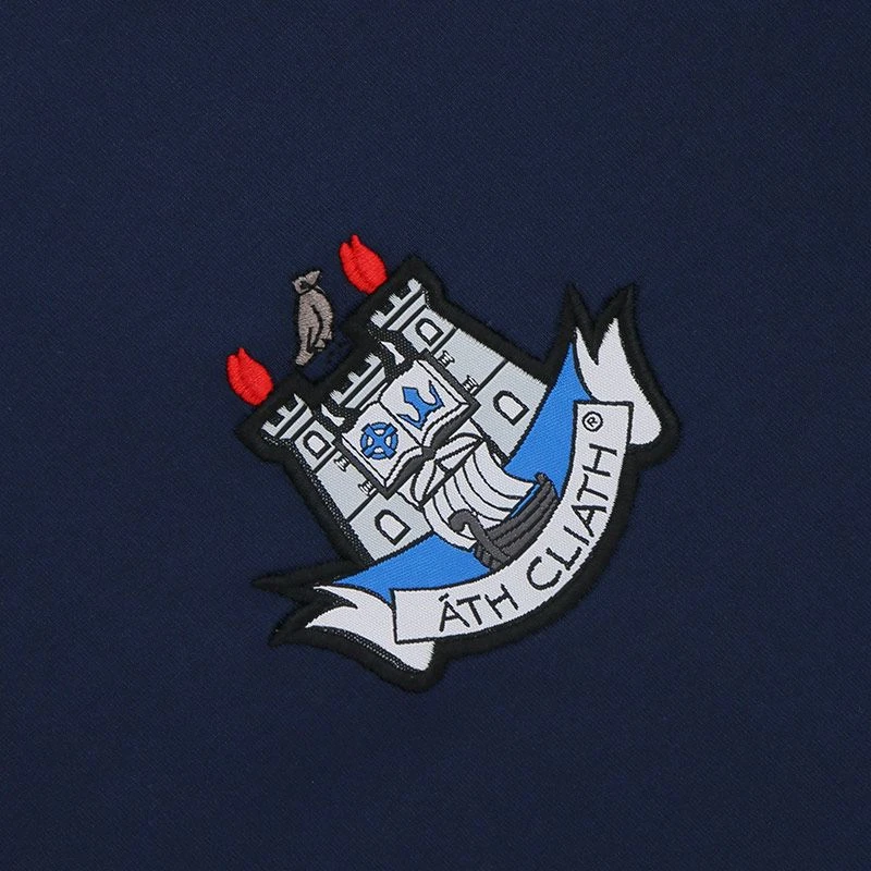 Dublin GAA Kids' Nevada Brushed Crew Neck Sweatshirt Marine / Sky / White - Image 3