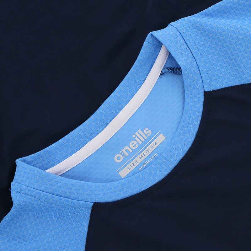 Dublin GAA Kids' Nevada Brushed Crew Neck Sweatshirt Marine / Sky / White - Image 7