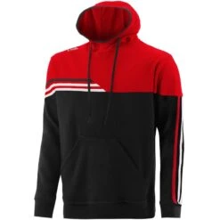 Men's Nevis Fleece Overhead Hoodie Black / Red / White
