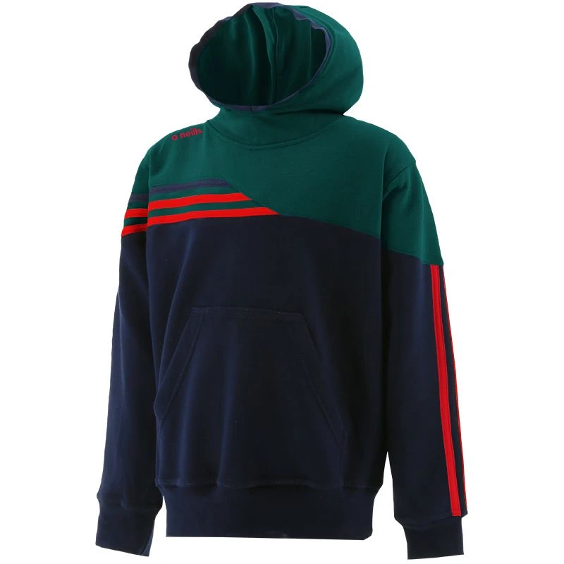 Kids' Nevis Fleece Overhead Hoodie Marine / Bottle / Red
