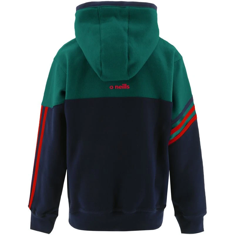 Kids' Nevis Fleece Overhead Hoodie Marine / Bottle / Red - Image 2