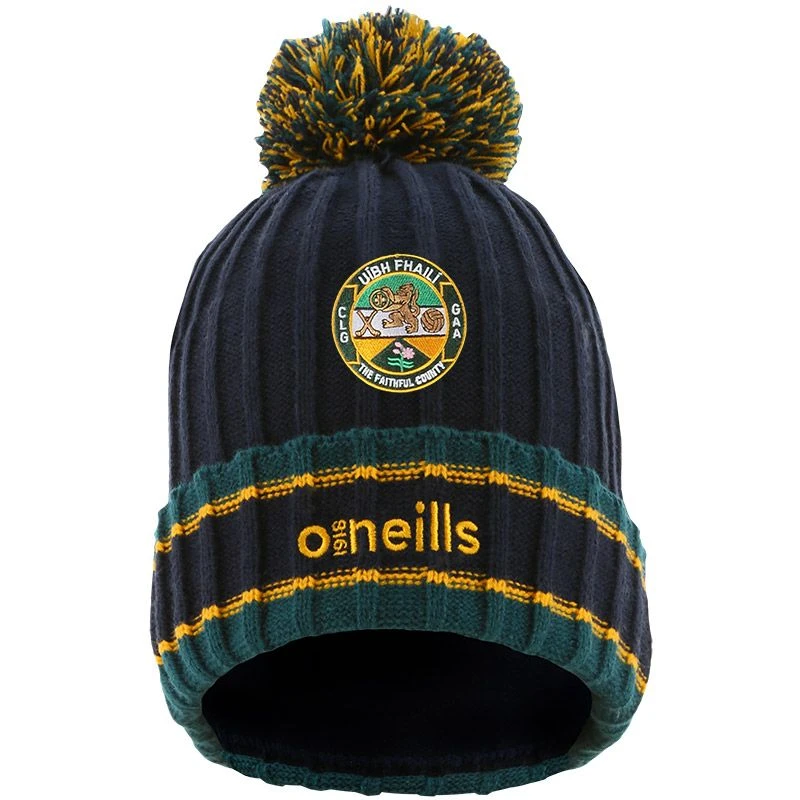 Offaly GAA Darcy Bobble Hat Marine / Bottle / Amber