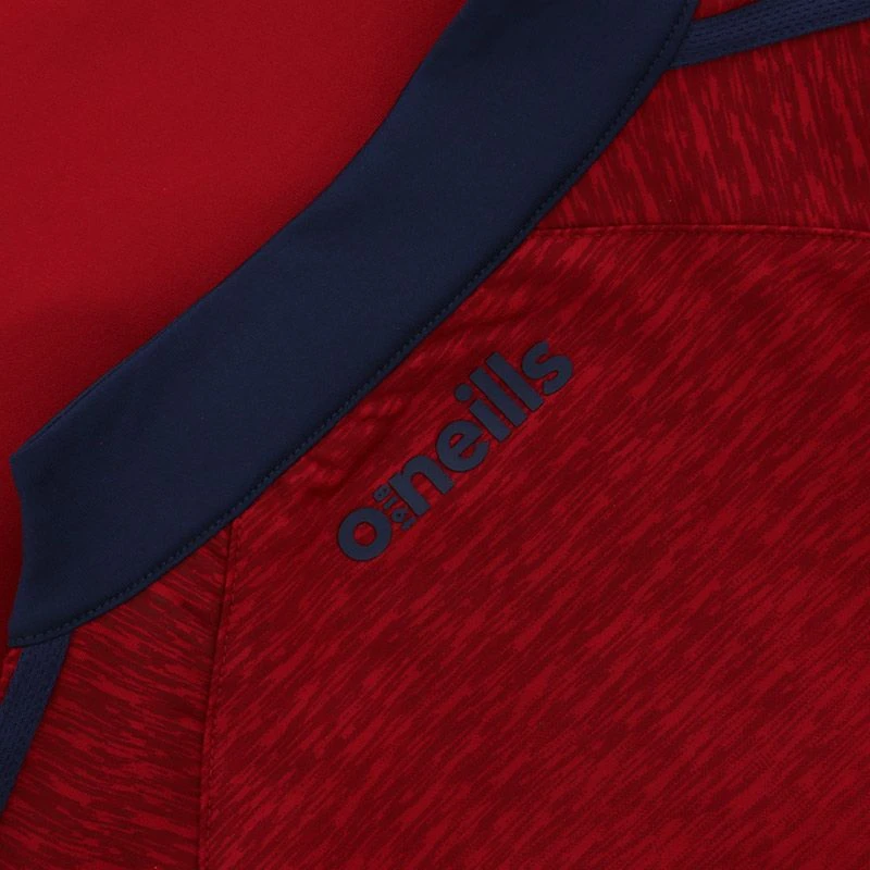 Cork GAA Men's Ohio Brushed Half Zip Top Red / Marine - Image 3