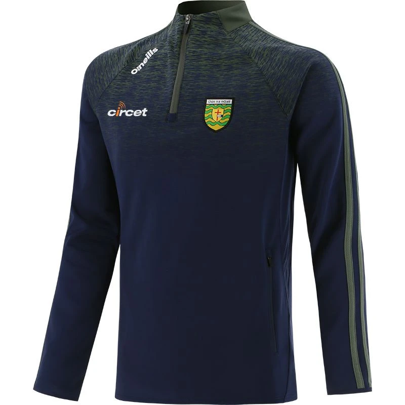Donegal GAA Kids' Ohio Hybrid Half Zip Top Marine / Green