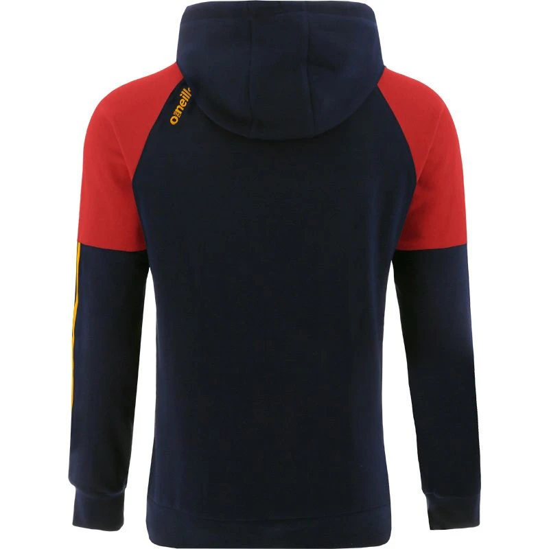 Men's Oslo Fleece Pullover Hoodie Marine / Red / Amber - Image 2