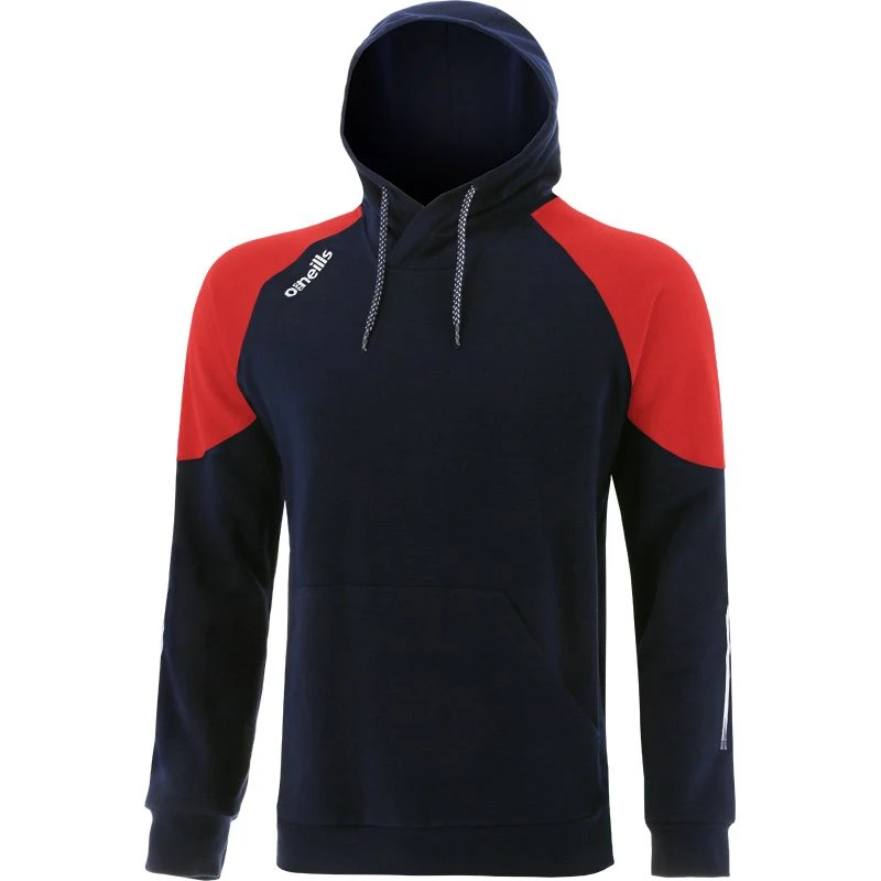 Men's Oslo Fleece Pullover Hoodie Marine / Red / White