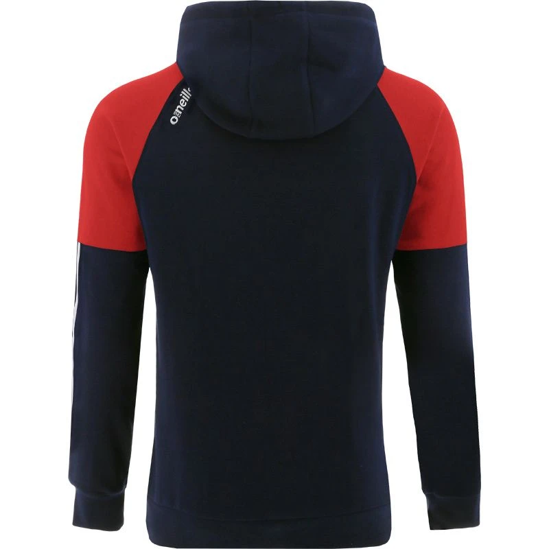 Men's Oslo Fleece Pullover Hoodie Marine / Red / White - Image 2