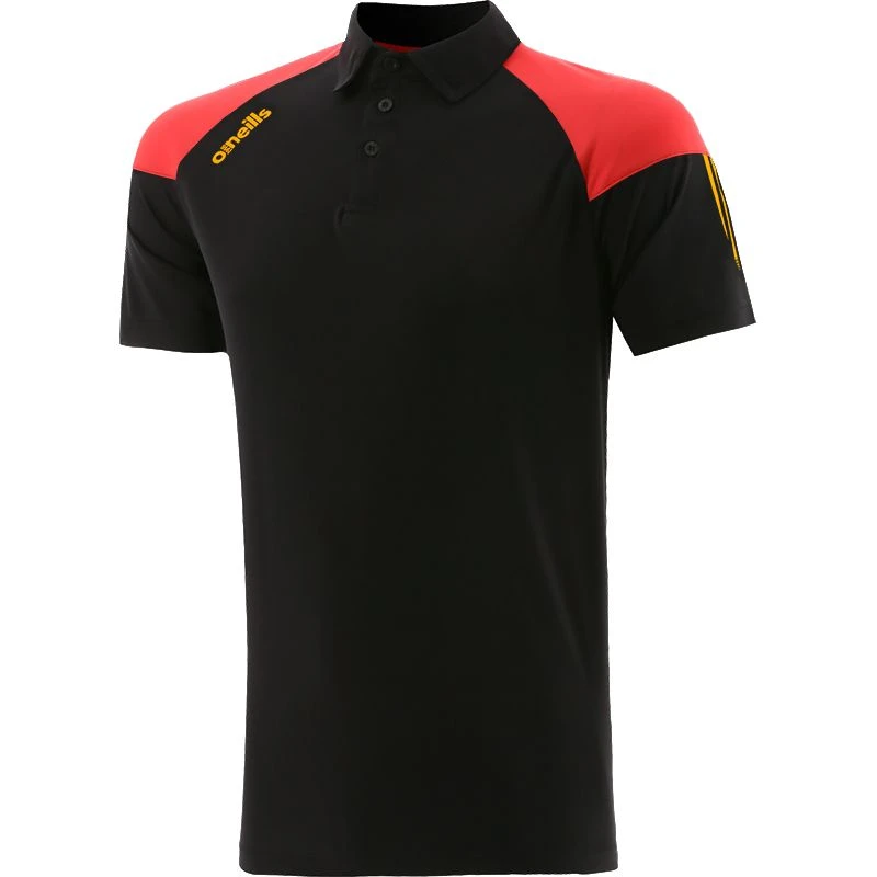 Kids' Oslo Polo Shirt Black / Red / Amber