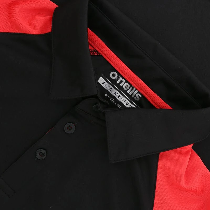 Women's Oslo Polo Shirt Black / Red / White - Image 3