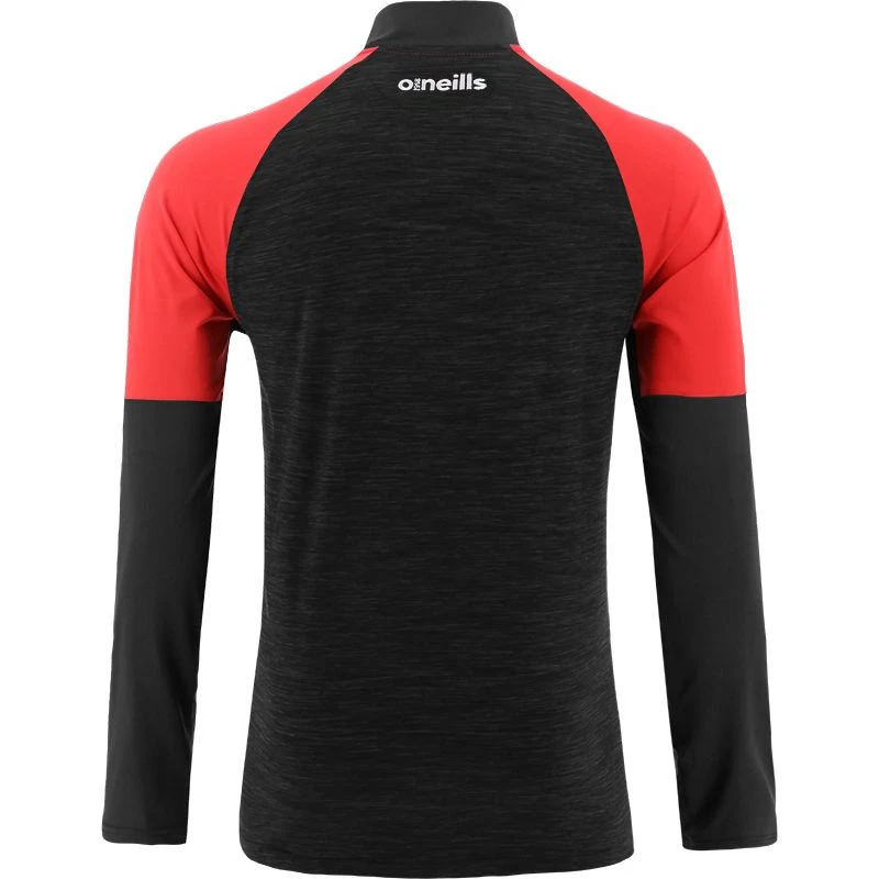 Men's Oslo Brushed Half Zip Top Black / Red / White - Image 2