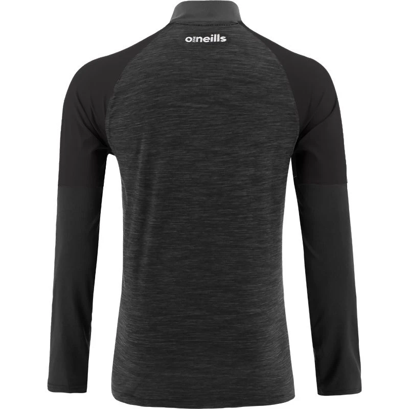 Women's Oslo Brushed Half Zip Top Black / White - Image 2