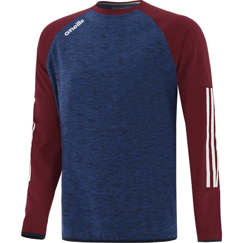 Men's Osprey Brushed Crew Neck Sweatshirt Marine / Maroon / White