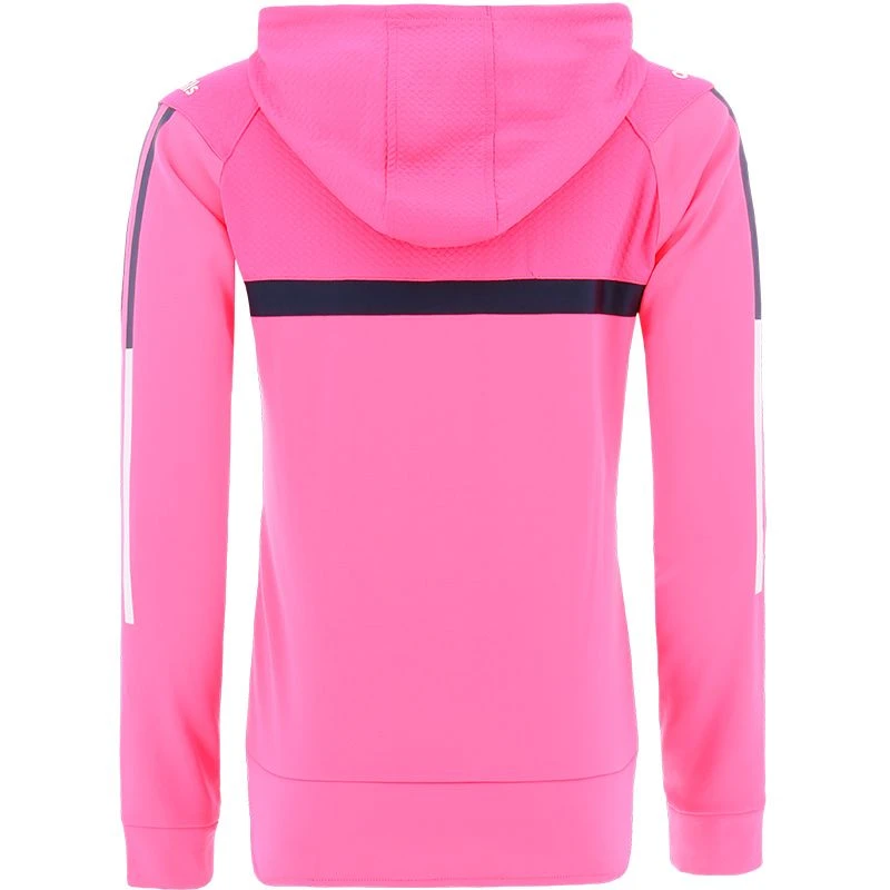 Dublin GAA Kids' Peak Technical Fleece Overhead Hoodie Pink / Marine / White - Image 2