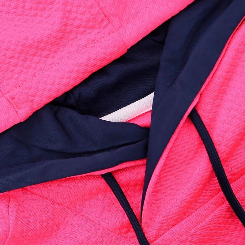 Dublin GAA Kids' Peak Technical Fleece Overhead Hoodie Pink / Marine / White - Image 3