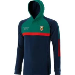 Mayo GAA Kids' Peak Technical Fleece Overhead Hoodie Marine / Bottle / Red