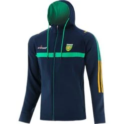 Donegal GAA Men's Peak Technical Fleece Full Zip Hoodie Marine / Green / Amber
