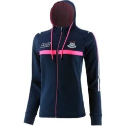 Dublin GAA Kids' Peak Technical Fleece Full Zip Hoodie Marine / Pink / White