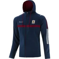 Galway GAA Men's Peak Technical Fleece Full Zip Hoodie Marine / Maroon / White