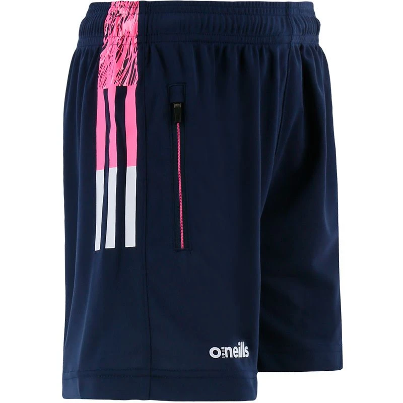 Donegal GAA Kids' Peak Training Shorts Marine / Pink / White - Image 2