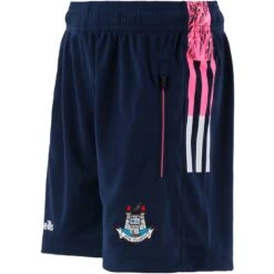 Dublin GAA Kids' Peak Training Shorts Marine / Pink / White