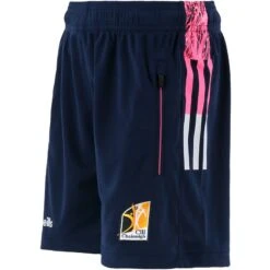 Kilkenny GAA Kids' Peak Training Shorts Marine / Pink / White