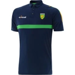 Donegal GAA Men's Peak Polo Shirt Marine / Green / Amber