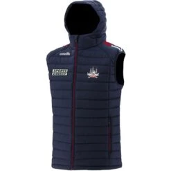 Cork GAA Men's Peak Hooded Padded Gilet Marine / Red / White