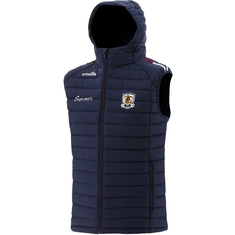 Galway GAA Kids' Peak Hooded Padded Gilet Marine / Maroon / White