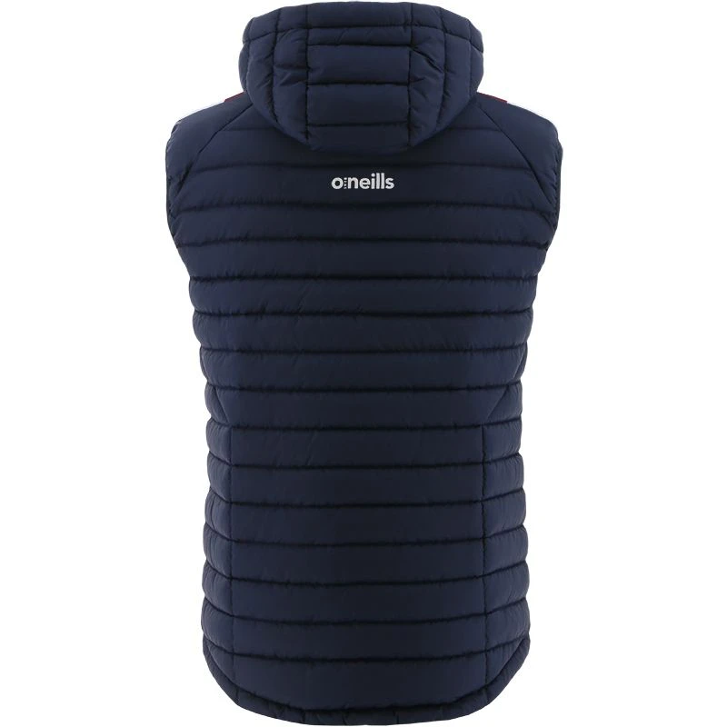 Galway GAA Kids' Peak Hooded Padded Gilet Marine / Maroon / White - Image 2