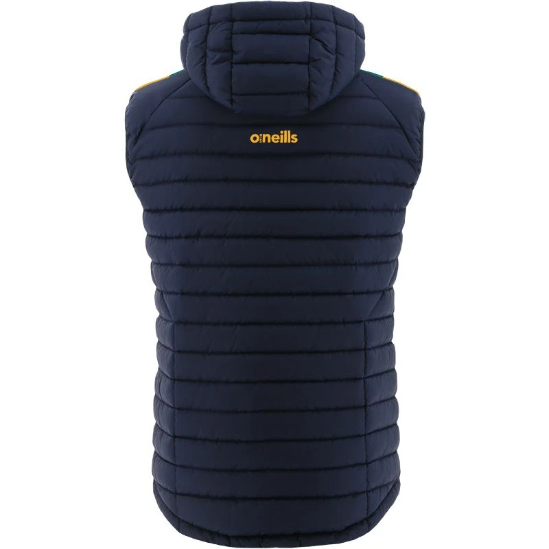 Kerry GAA Men's Peak Hooded Padded Gilet Marine / Bottle / Amber - Image 2