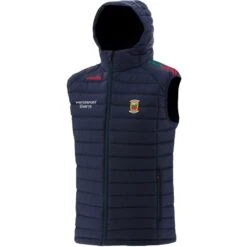 Mayo GAA Men's Peak Hooded Padded Gilet Marine / Bottle / Red