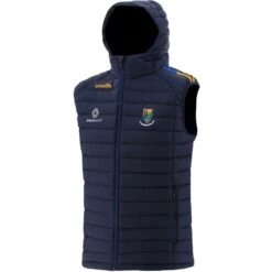 Wicklow GAA Men's Peak Hooded Padded Gilet Marine / Royal / Amber
