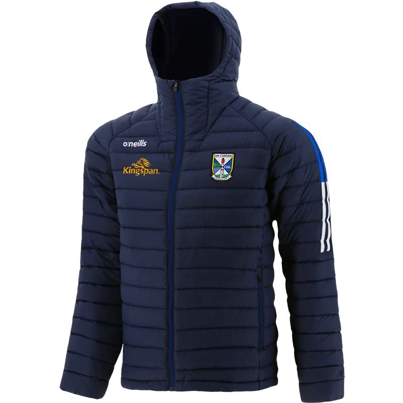 Cavan GAA Men's Peak Hooded Padded Jacket Marine / Royal / White