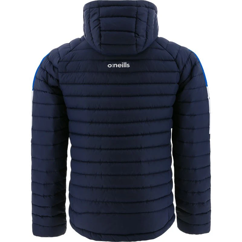 Monaghan GAA Kids' Peak Hooded Padded Jacket Marine / Royal / White - Image 2