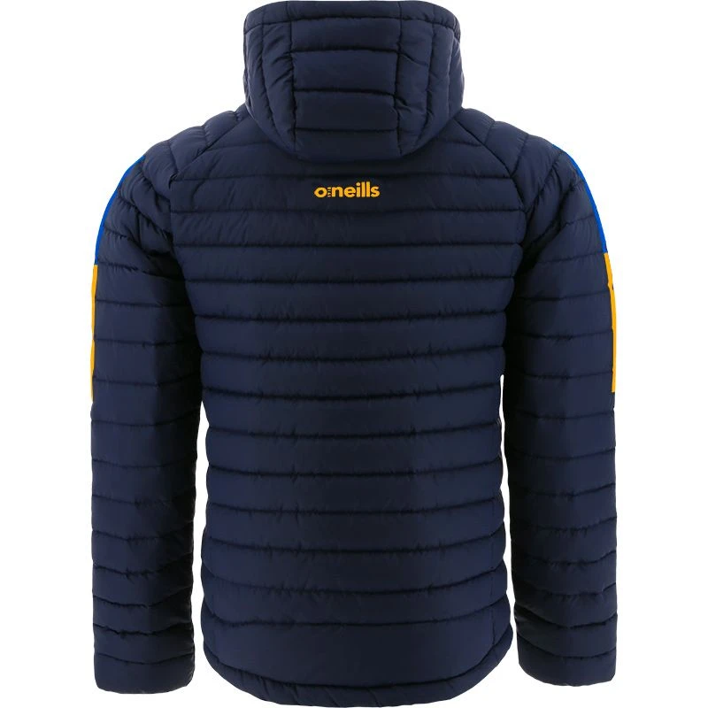 Roscommon GAA Kids' Peak Hooded Padded Jacket Marine / Royal / Amber - Image 2